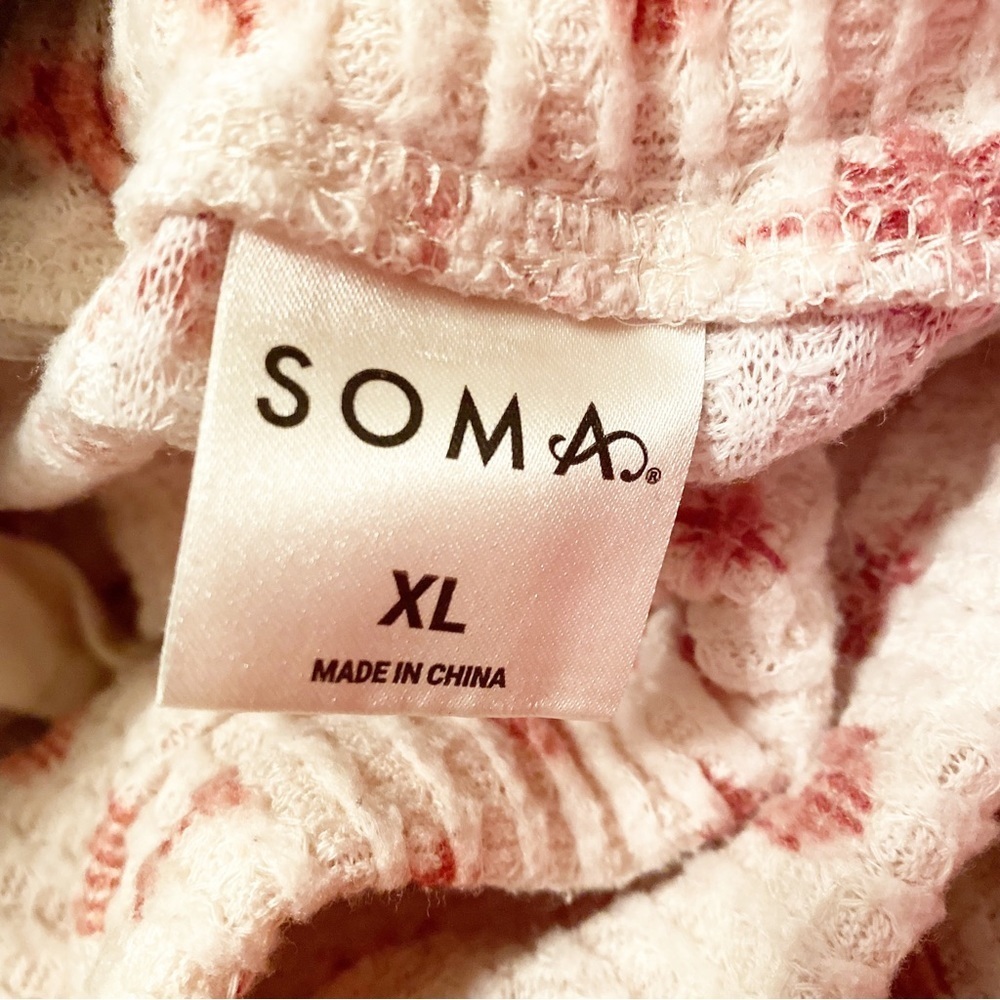 SOMA Printed Waffle Knit Lounge Pajama Bottom Pants XL - Picture 7 of 8